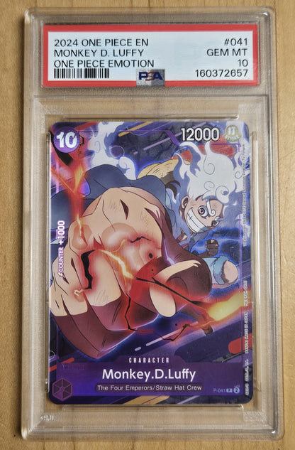 One Piece Monkey D Luffy # 041 - Promo - Graded PSA 10
