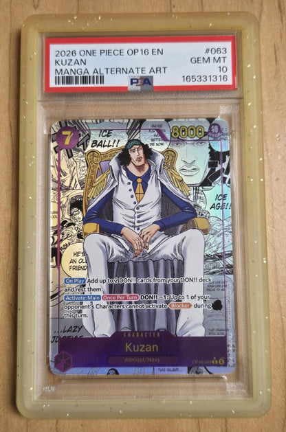 One Piece Kuxan (Alt Art Manga) # 063 - OP 16 - Graded PSA 10
