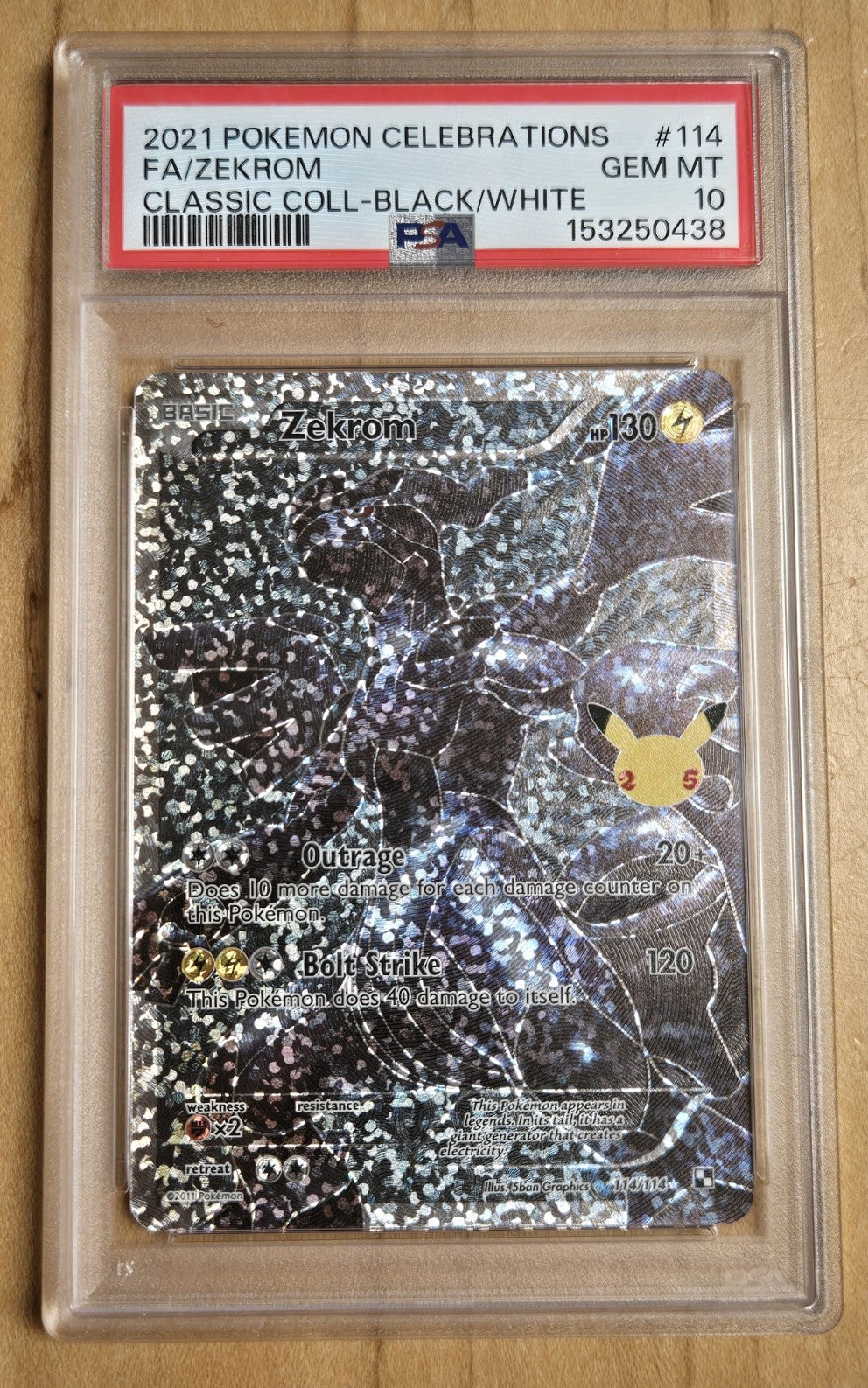 Pokemon Zekrom # 114 - Celebrations - Graded PSA 10

