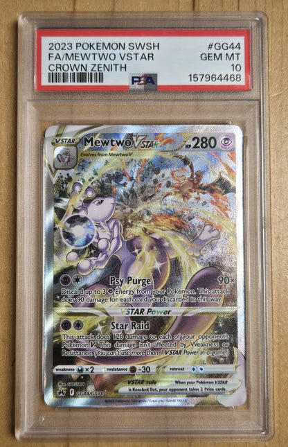 Pokemon Mewtwo VSTAR # GG44 - Crown Zenith - Graded PSA 10
