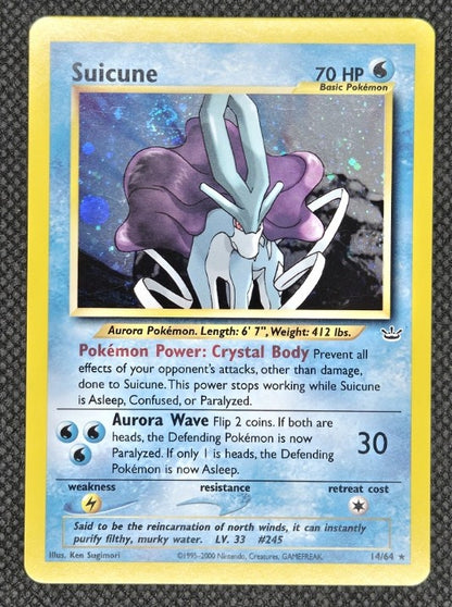 Pokemon - Suicune # 14 / 64 With Swirl - Neo Revelation - LP