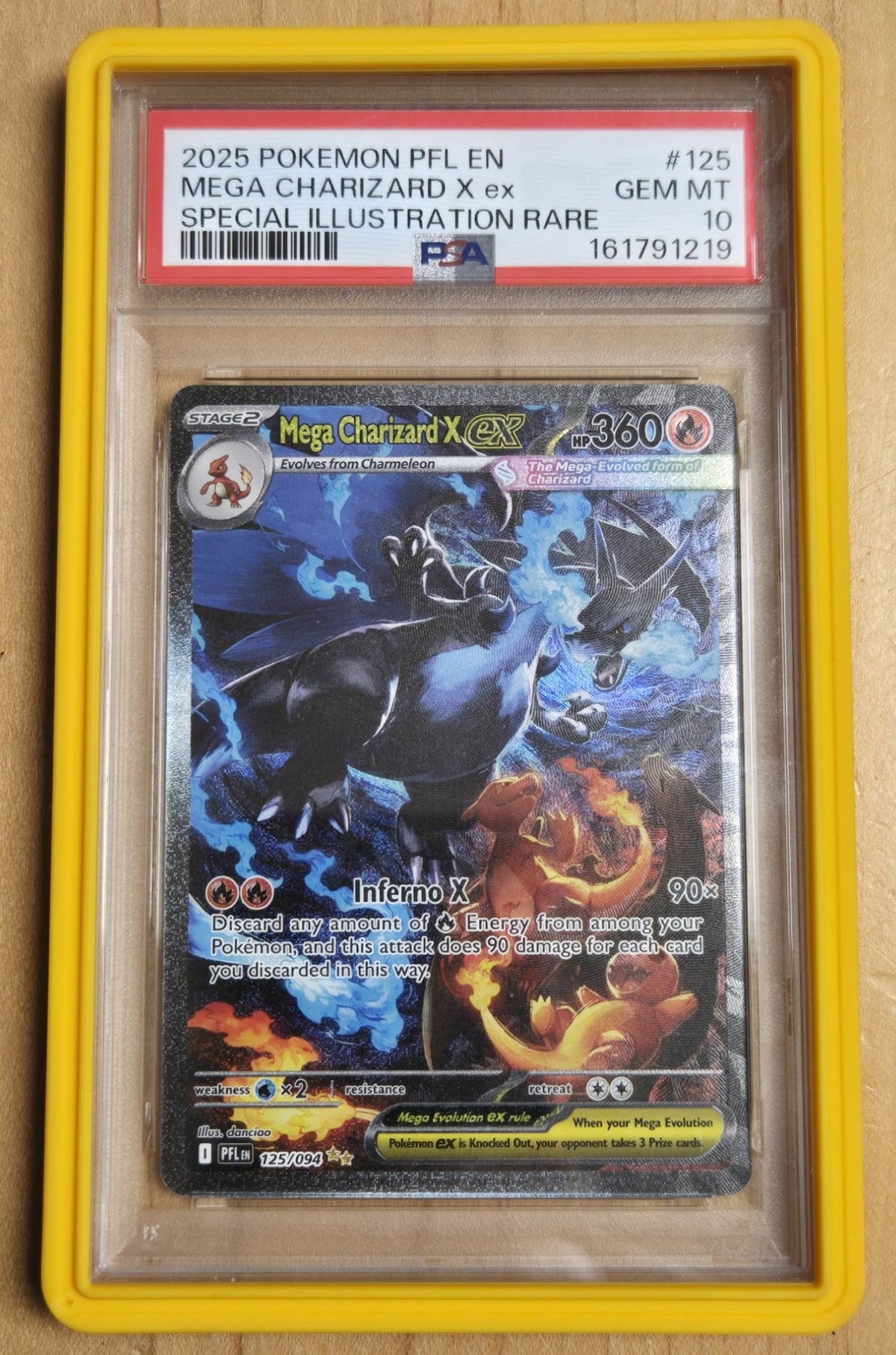 Pokemon Mega Charizard X ex # 125 - ME02 - Graded PSA 10

