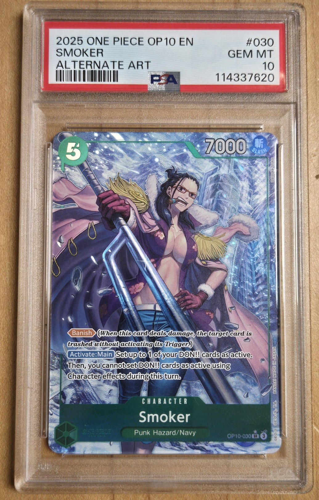 One Piece Smoker Alt Art # 030 - OP 10 - Graded PSA 10
