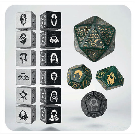 7 Piece Die Set Hobbit: TCG Dice Set - Verdant Grove
