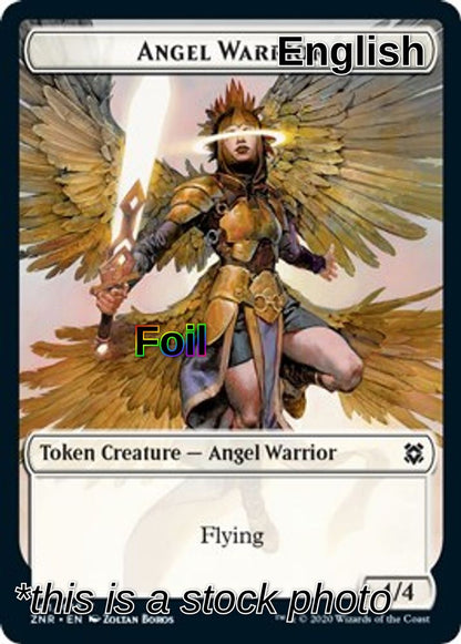 Angel Warrior // Goblin Construct Double-Sided Token
