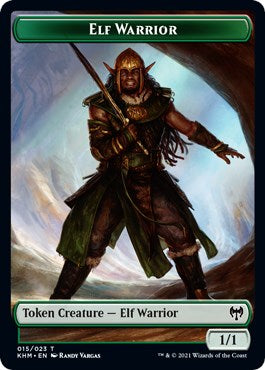 Elf Warrior // Emblem - Tibalt, Cosmic Impostor Double-Sided Token
