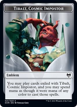 Elf Warrior // Emblem - Tibalt, Cosmic Impostor Double-Sided Token (Back)
