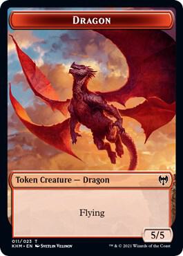 Human Warrior // Dragon Double-Sided Token (Back)