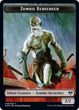 Human Warrior // Zombie Berserker Double-Sided Token (Back)