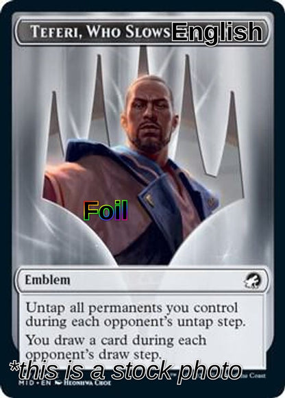 Zombie (005) // Emblem - Teferi, Who Slows the Sunset Double-Sided Token (Back)