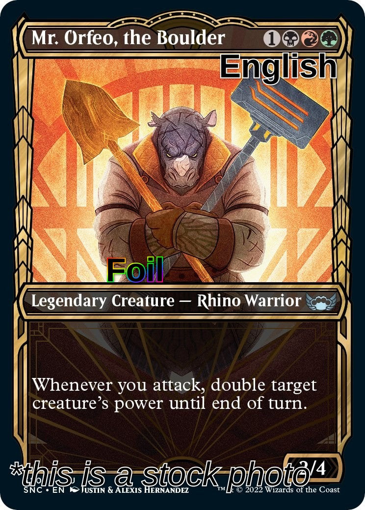 Mr. Orfeo, the Boulder (Showcase)