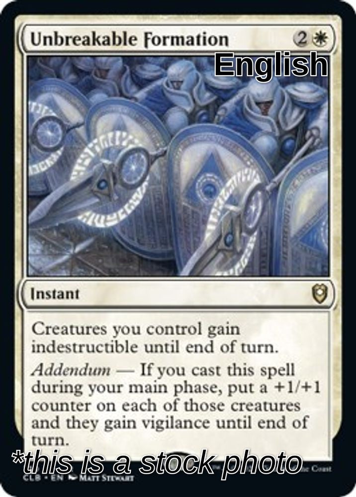 Unbreakable Formation