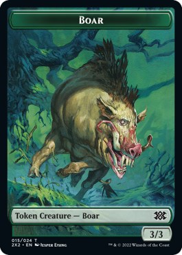 Boar // Knight Double-Sided Token