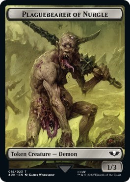 Plaguebearer of Nurgle // Spawn Double-Sided Token (Surge Foil)