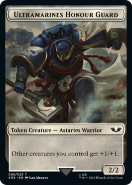 Soldier (003) // Ultramarines Honour Guard Double-Sided Token (Surge Foil) (Back)