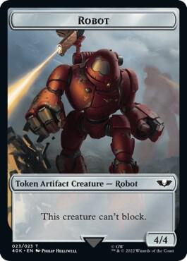 Astartes Warrior (001) // Robot Double-Sided Token (Back)