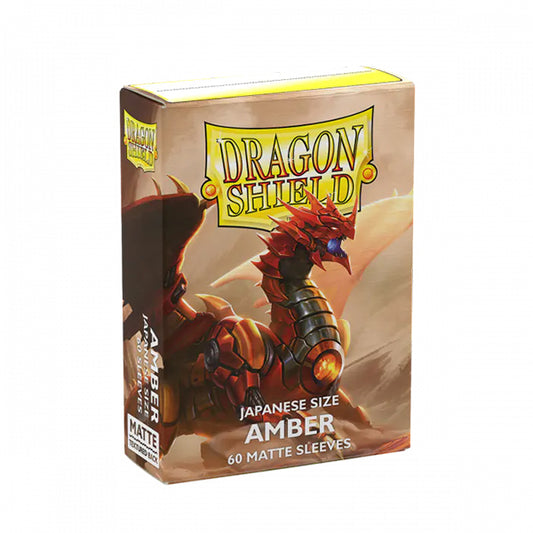 Dragon Shield: Japenese Size 60ct Sleeves - Amber (Matte)
