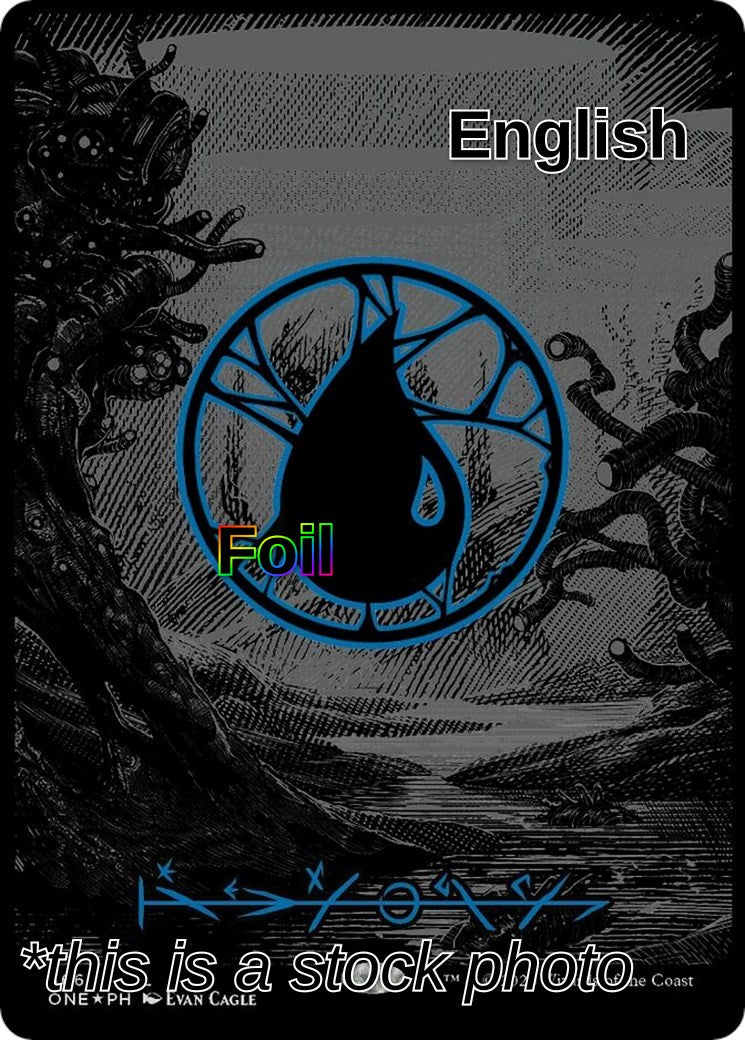 Island (Phyrexian) - Full Art (Oil Slick Raised Foil)