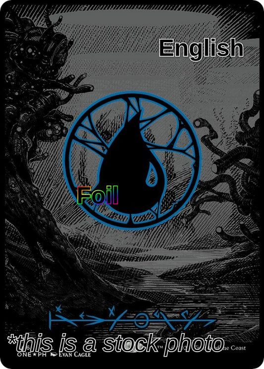 Island (Phyrexian) - Full Art (Oil Slick Raised Foil)