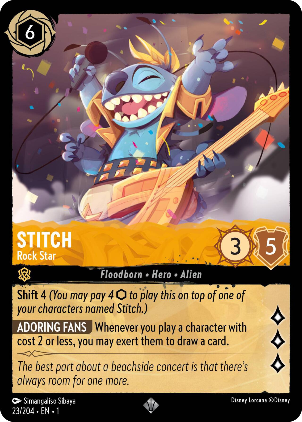 Stitch - Rock Star [1 - 23/204 - Super Rare] - The First Chapter