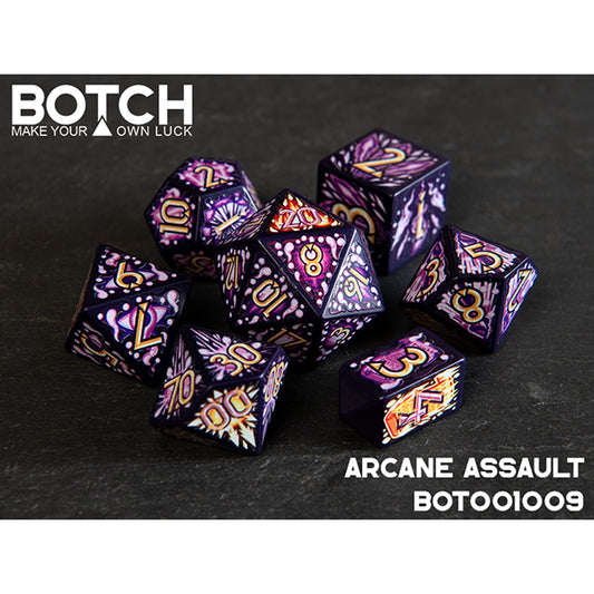 7 Piece Die Set Botch Dice: Arcane Assault
