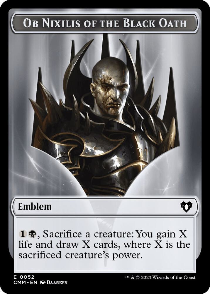 Eldrazi // Emblem - Ob Nixilis of the Black Oath Double-Sided Token (Back)