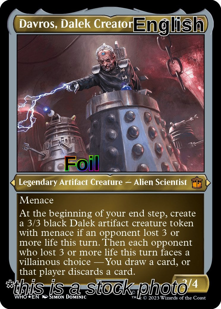 Davros, Dalek Creator (Display Commander) - Thick Stock