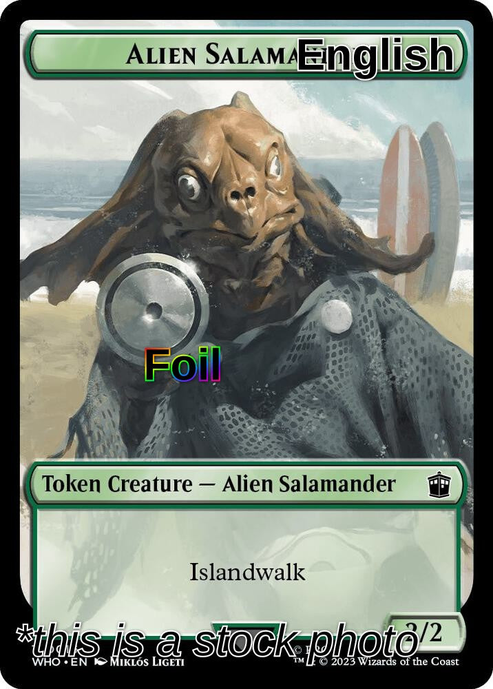 Human Noble // Alien Salamander Double-Sided Token (Back)