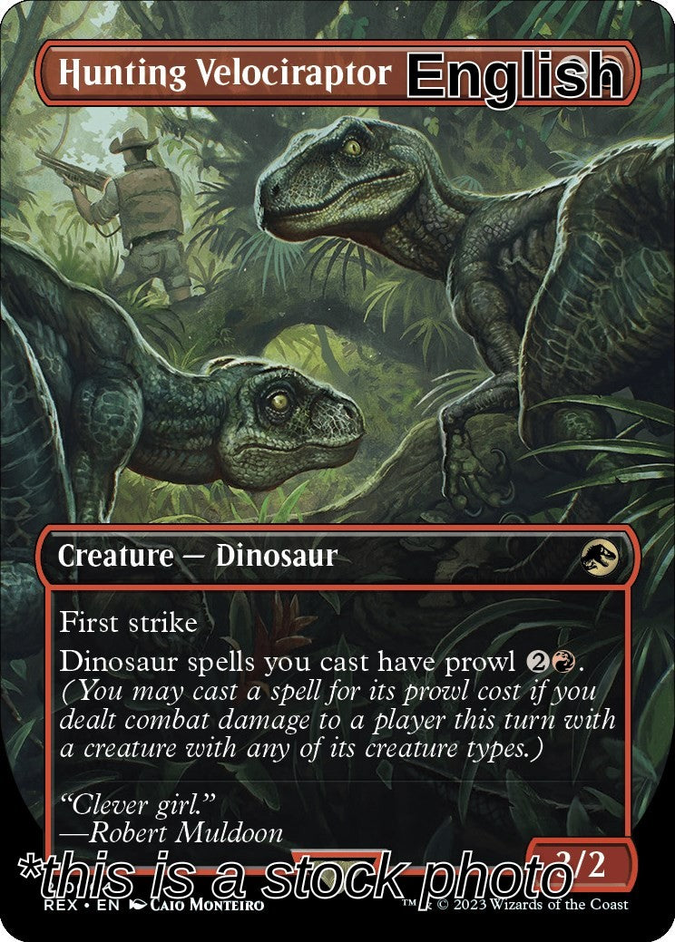 Hunting Velociraptor (Borderless)