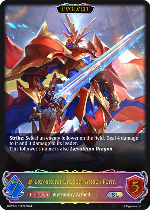 Laevateinn Dragon, Attack Form (Evolved) (SL) [BP03 - BP03-SL13EN Super Legendary] - BP03: Flame of Laevateinn