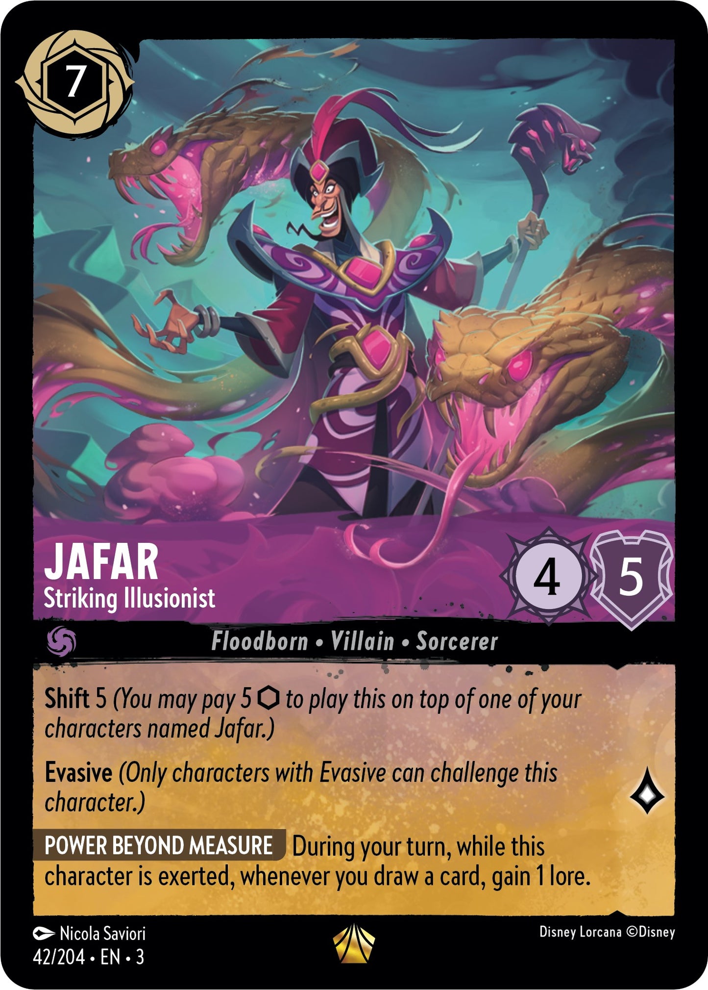 Jafar - Striking Illusionist [3 - 42/204 - Legendary] - Into the Inklands