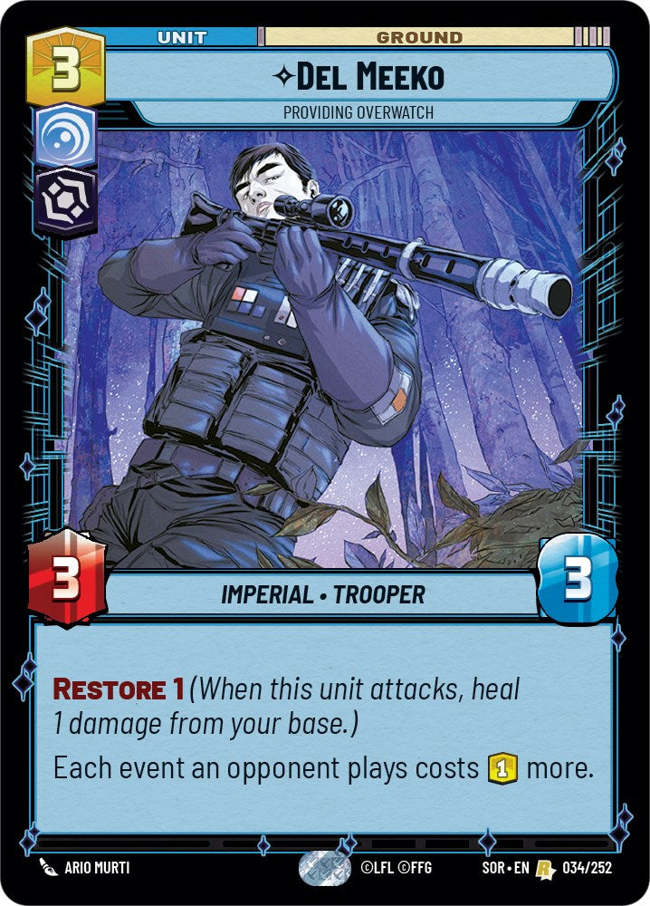 Del Meeko - Providing Overwatch [SOR - 034/252 - Rare] - Spark of Rebellion