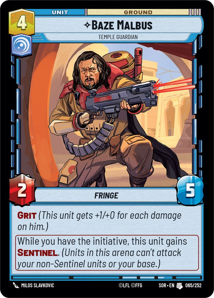Baze Malbus - Temple Guardian [SOR - 065/252]