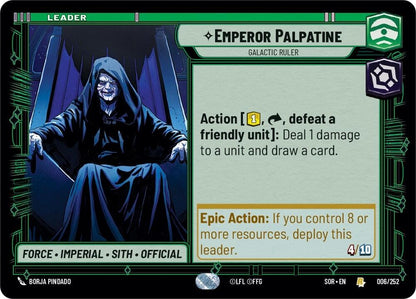 Imperatore Palpatine - Sovrano Galattico [SOR - 006/252] - Scintilla di Ribellione