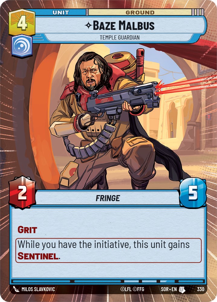 Baze Malbus - Temple Guardian (Hyperspace) [SOR - 330 - Uncommon] - Spark of Rebellion