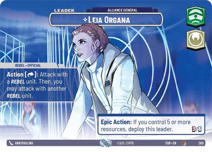 Leia Organa - Alliance General (Showcase) [SOR - 260 - Common] - Spark of Rebellion