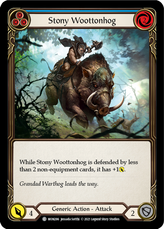 Stony Woottonhog (Blue) [MON286] (Monarch)  1st Edition Normal