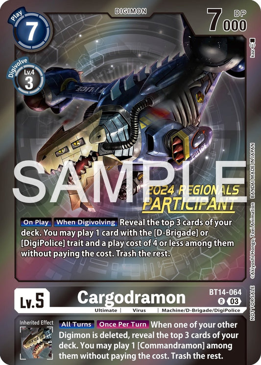 Cargodramon [BT14-064] (2024 Regionals Participant) [Blast Ace Promos]