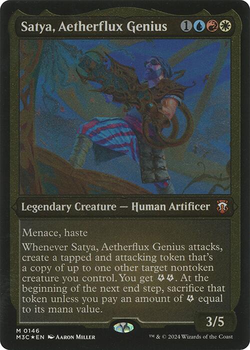 Satya, Aetherflux Genius (Display Commander) [Modern Horizons 3 Commander]