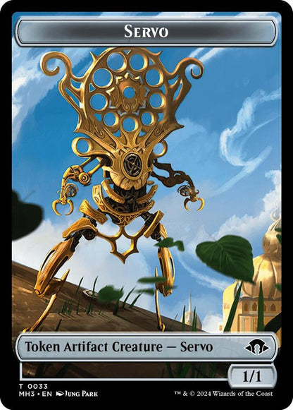 Phyrexian Myr (Ripple Foil)  // Servo Double-Sided Token (Back)