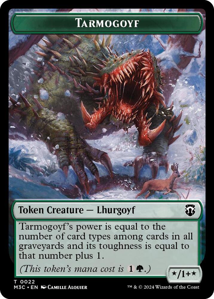 Goblin (Ripple Foil) // Tarmogoyf Double-Sided Token (Back)