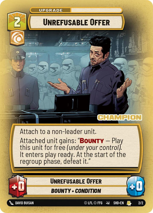 Offre irrefusable (Champion) [J.O. - 2/2] - Promos jeu organisé