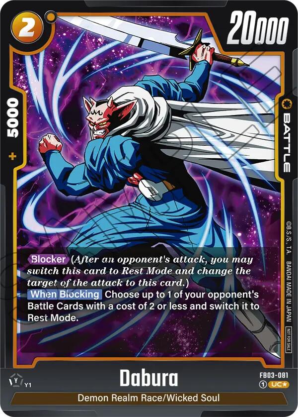 Dabura (FB03-081) (Tournament Pack 03) [Fusion World Tournament Cards]