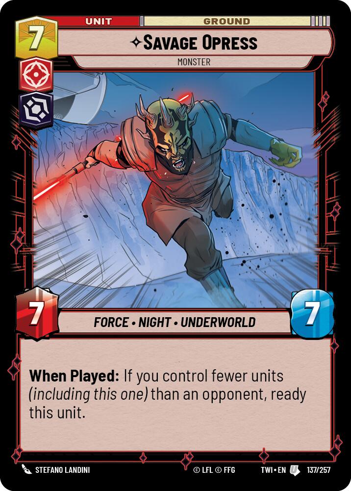 Savage Opress - Monster [TWI - 137/257 - Uncommon] - Twilight of the Republic
