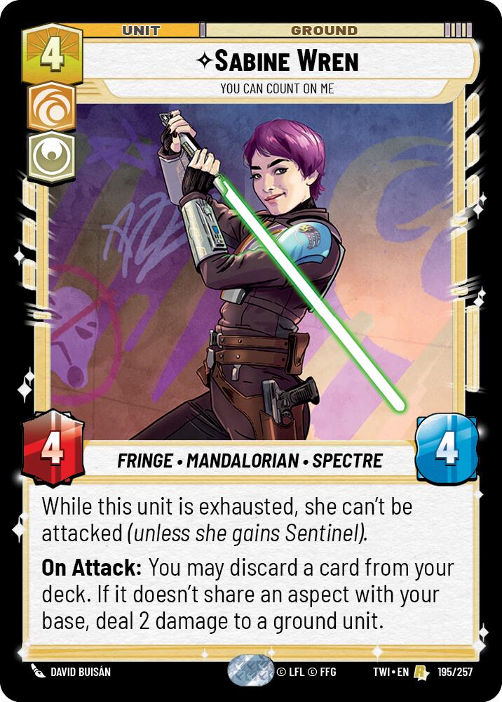 Sabine Wren - You Can Count On Me [TWI - 195/257 - Rare] - Twilight of the Republic