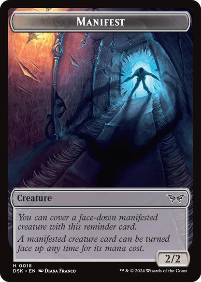 Phyrexian Beast // Manifest Double-Sided Token (Back)