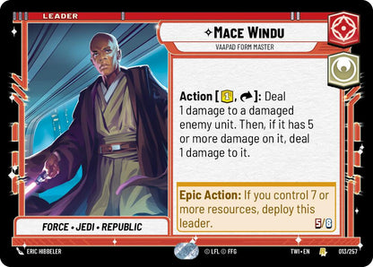 Mace Windu - Maestro della Forma Vaapad [TWI - 013/257] - Il Crepuscolo della Repubblica