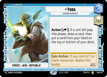 Yoda - Sensing Darkness [TWI - 004/257 - Rare] - Twilight of the Republic