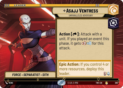Asajj Ventress - Avversario impareggiabile (Iperspazio) [TWI - 289] - Crepuscolo della Repubblica