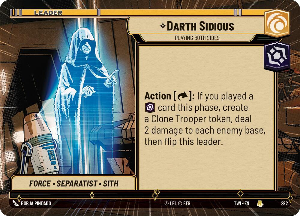 Chancellor Palpatine - Playing Both Sides (Hyperspace) (Back)